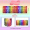 2 Pack Rainbow Wavy Metallic Tinsel Table Skirts – 108x29.5 Inches Foil Fringe Party Table Decorations – Self-Adhesive Rainbow Pride Month, Birthday, Wedding, & Parade Float Supplies